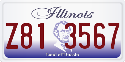 IL license plate Z813567
