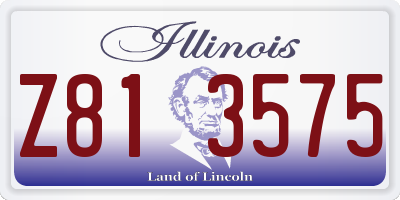 IL license plate Z813575