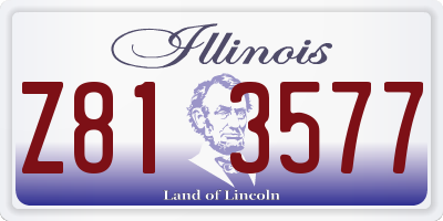 IL license plate Z813577