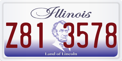 IL license plate Z813578