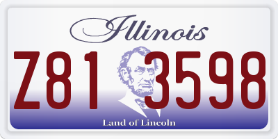 IL license plate Z813598