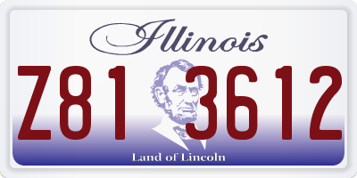 IL license plate Z813612