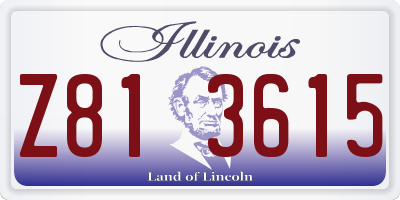 IL license plate Z813615