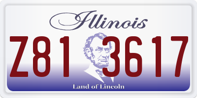 IL license plate Z813617
