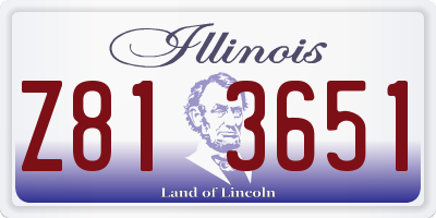IL license plate Z813651