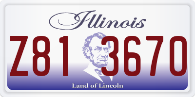IL license plate Z813670