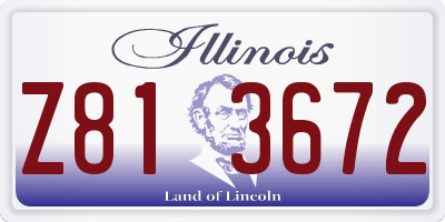 IL license plate Z813672
