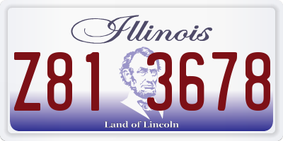 IL license plate Z813678