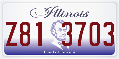 IL license plate Z813703