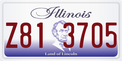 IL license plate Z813705
