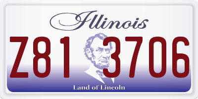 IL license plate Z813706