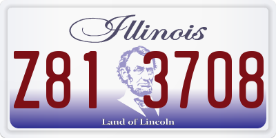 IL license plate Z813708