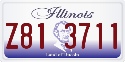 IL license plate Z813711