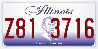 IL license plate Z813716