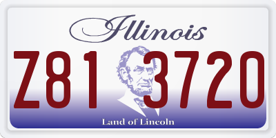 IL license plate Z813720