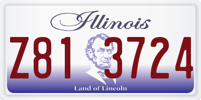 IL license plate Z813724