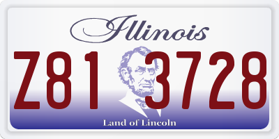 IL license plate Z813728