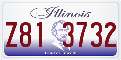 IL license plate Z813732