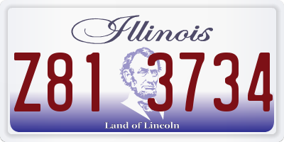 IL license plate Z813734