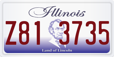 IL license plate Z813735