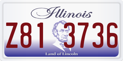 IL license plate Z813736