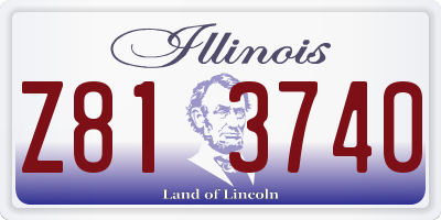 IL license plate Z813740