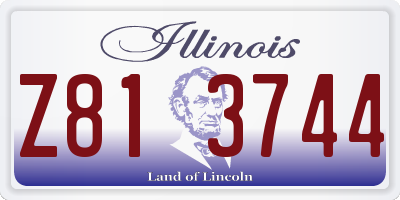 IL license plate Z813744