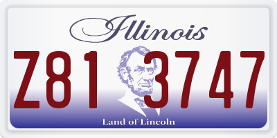 IL license plate Z813747