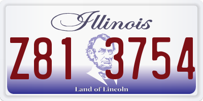 IL license plate Z813754