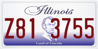 IL license plate Z813755