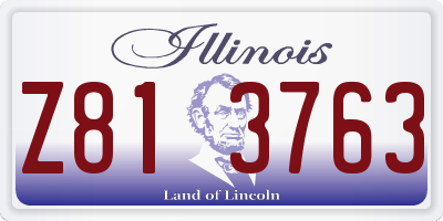 IL license plate Z813763