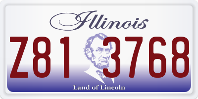 IL license plate Z813768