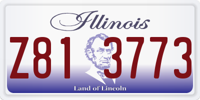 IL license plate Z813773