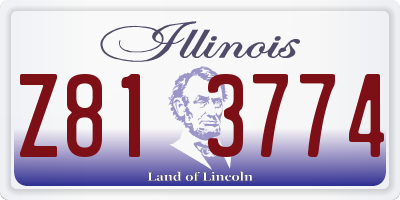 IL license plate Z813774