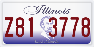 IL license plate Z813778