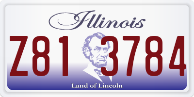 IL license plate Z813784