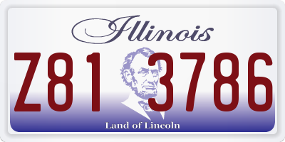 IL license plate Z813786