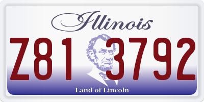 IL license plate Z813792