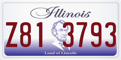 IL license plate Z813793