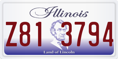 IL license plate Z813794
