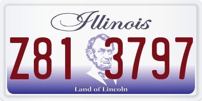 IL license plate Z813797