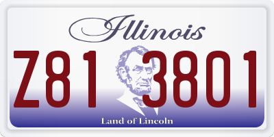 IL license plate Z813801