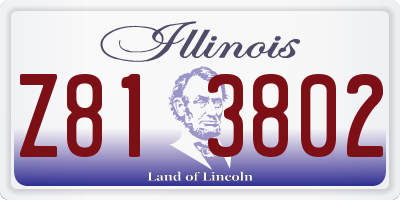 IL license plate Z813802