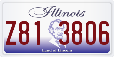 IL license plate Z813806