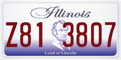 IL license plate Z813807