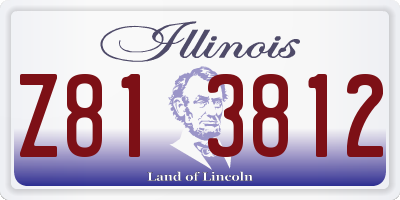 IL license plate Z813812