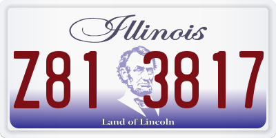 IL license plate Z813817