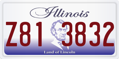 IL license plate Z813832