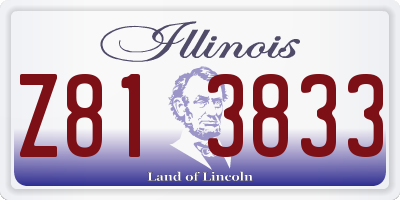IL license plate Z813833