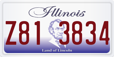 IL license plate Z813834